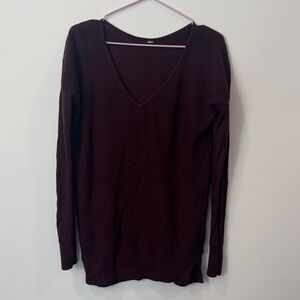 Lululemon | The Sweater Life Heathered Bordeaux Drama Tunic Sweater